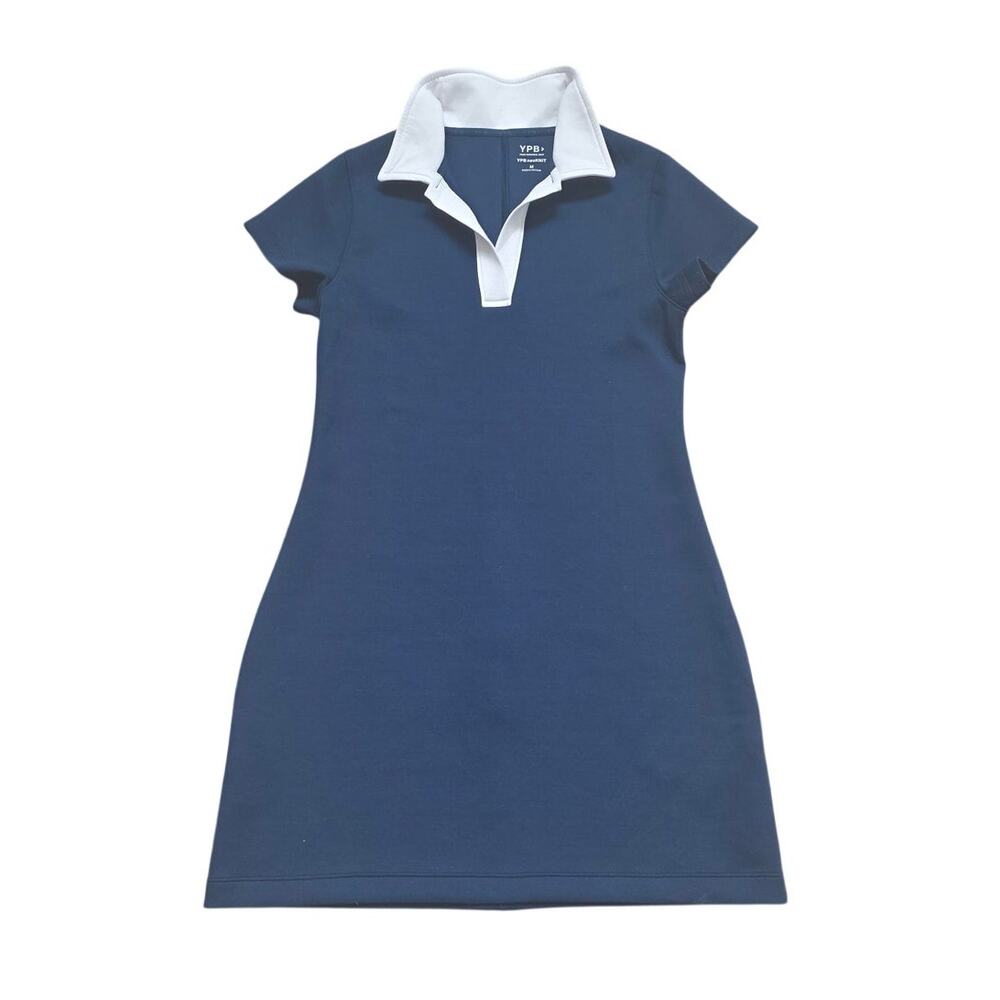 YPB Your Personal Best Abercrombie & Fitch Navy Blue Collared Athletic Dress Med